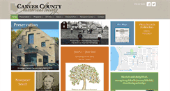 Desktop Screenshot of carvercountyhistoricalsociety.org